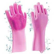 Washing Gloves Silicone Waterproof Insulated Gloves Bathroom Kitchen and Bathroom Cleaning Car Wash Multi-purpose Gloves