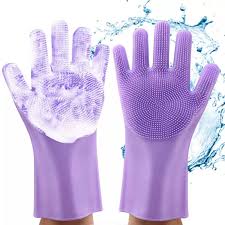 Washing Gloves Silicone Waterproof Insulated Gloves Bathroom Kitchen and Bathroom Cleaning Car Wash Multi-purpose Gloves